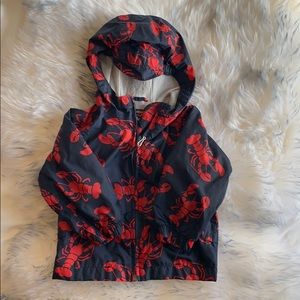 Toddler lobster theme raincoat.